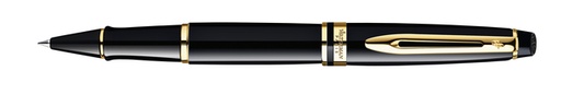 [636115] Rollerpen Waterman Expert black lacquer GT fijn