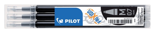 [637771] Rollerpenvulling PILOT friXion medium zwart set à 3 stuks