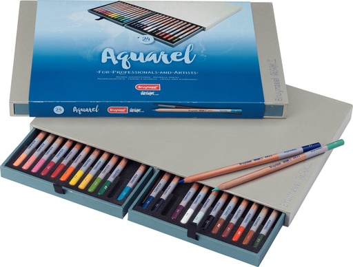 [640020] Aquarelpotlood Bruynzeel Design met luxe bewaardoos set à 24 kleuren