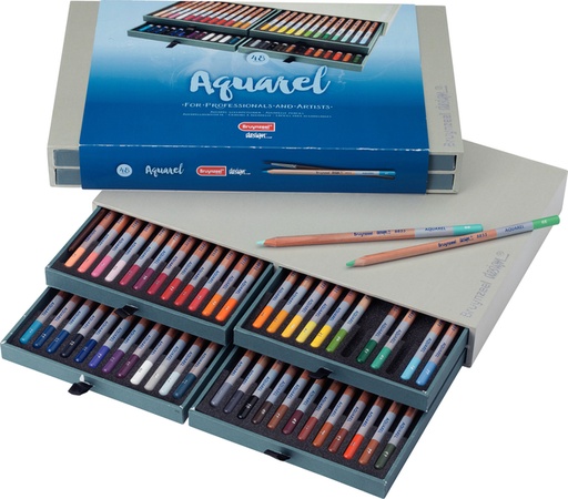[640028] Aquarelpotlood Bruynzeel Design met luxe bewaardoos set à 48 kleuren