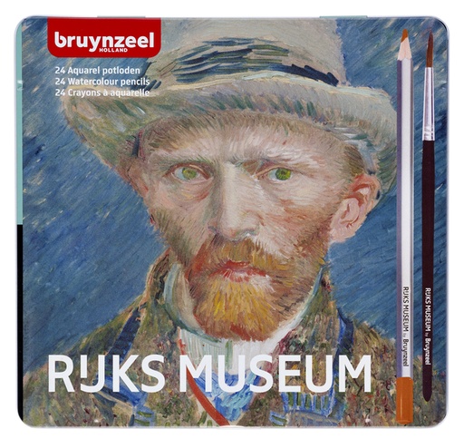 [640078] Kleurpotloden Bruynzeel aquarel  Van Gogh blik à 24 stuks assorti