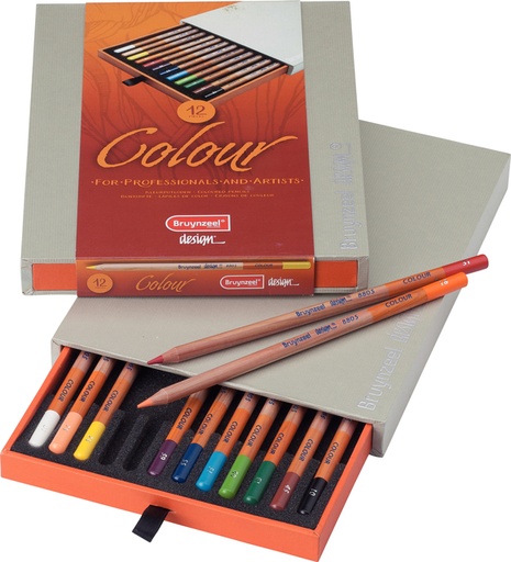 [640444] Kleurpotlood Bruynzeel Design set à 12 stuks assorti
