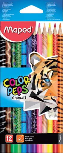 [640451] Kleurpotlood Maped Color'Peps Animals set à 12 kleuren