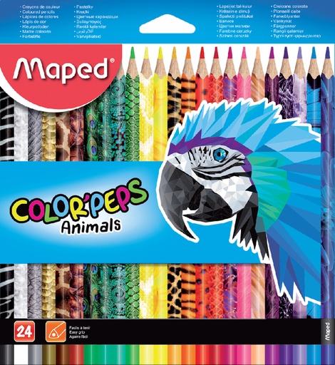 [640453] Kleurpotlood Maped Color'Peps Animals set à 24 kleuren