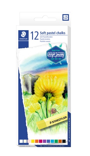 [640674] Pastelkrijt Staedtler karat zacht assorti set à 12 stuks