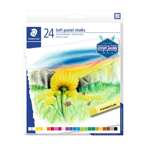 [640675] Pastelkrijt Staedtler karat zacht assorti set à 24 stuks