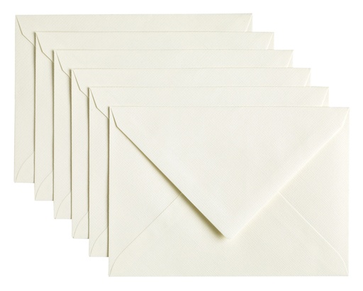 [158191] Envelop Papicolor C6 114x162mm anjerwit pak à 6 stuks
