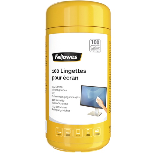 [701479] Reinigingsdoekjes Fellowes beeldscherm dispenser 100 stuks