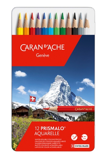 [710512] Kleurpotloden Caran d'Ache Prismalo 12 stuks assorti