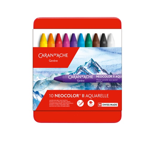 [710952] Waskrijt Caran d'Ache neocolor-II 10 stuks assorti