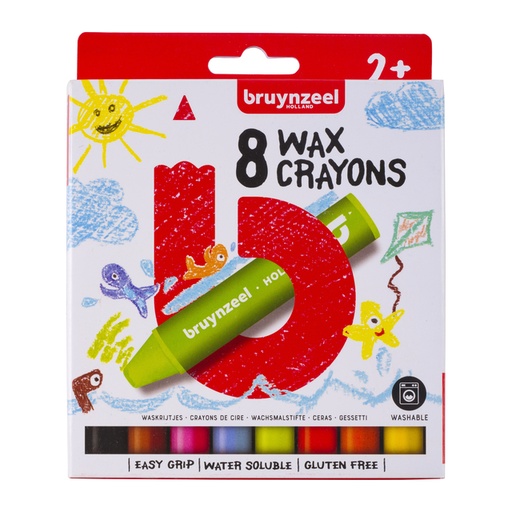 [710964] Waskrijt Bruynzeel Kids set à 8 stuks assorti