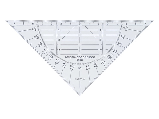 [736300] Geodriehoek Aristo 1550 160mm flexibel transparant