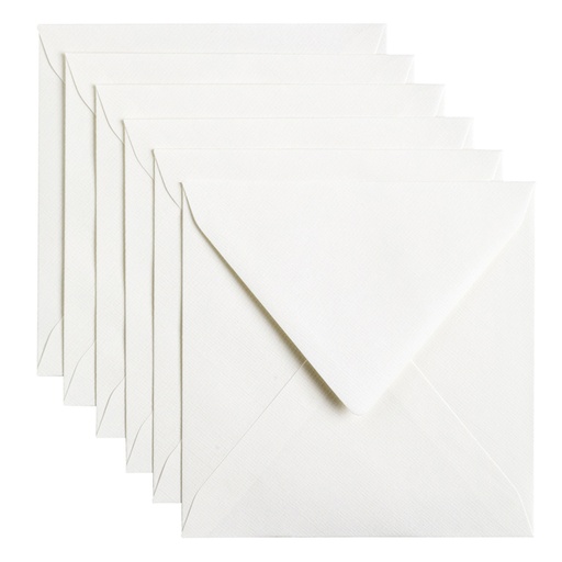 [158223] Envelop Papicolor 140x140mm hagelwit pak à 6 stuks