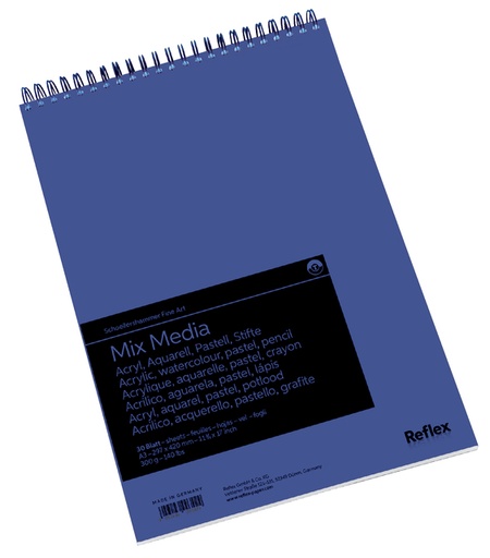 [744016] Aquarelblok Schoellershammer Mixmedia A3 spiraal 30 vel 300gr
