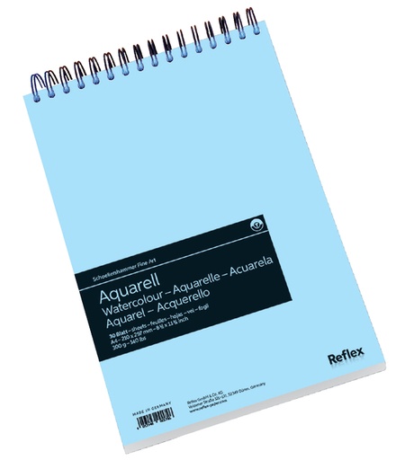 [744021] Aquarelblok Schoellershammer A4 spiraal 30 vel 300gr