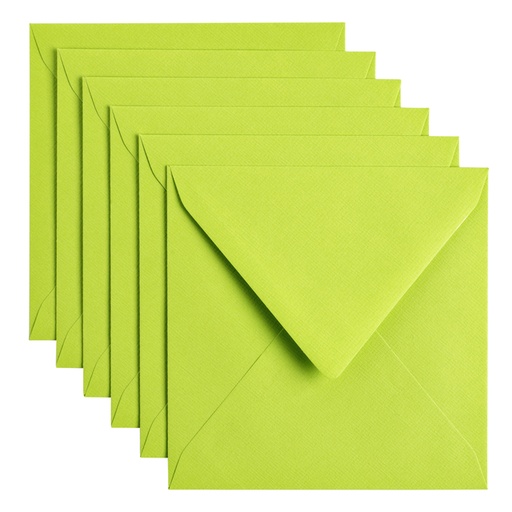 [158228] Envelop Papicolor 140x140mm appelgroen pak à 6 stuks