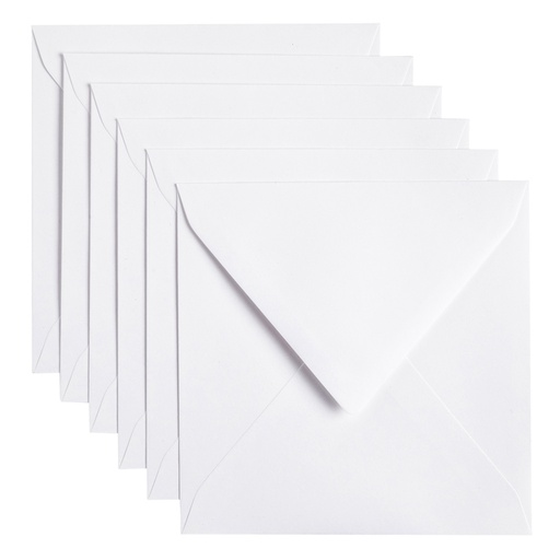 [158229] Envelop Papicolor 140x140mm kraft wit pak à 6 stuks