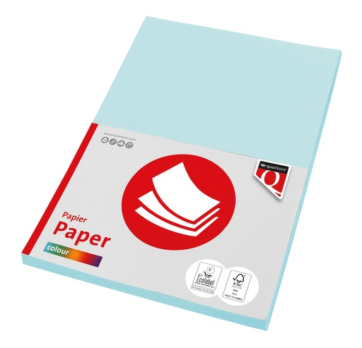 [746123] Kopieerpapier Quantore Colour A4 120gr lichtblauw 100 vel