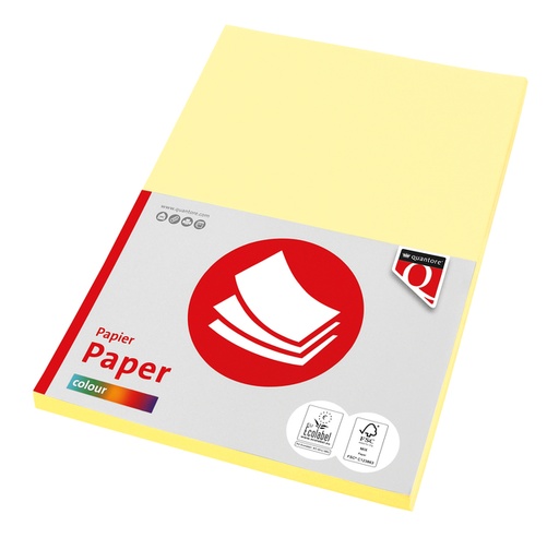 [746125] Kopieerpapier Quantore Colour A4 120gr kanariegeel 100 vel