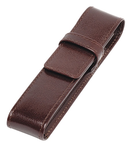 [751085] Pennenetui 321 1-delig buffelleer bruin