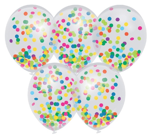 [780322] Confetti ballonnen 5 stuks