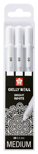 [782183] Gelschrijver Sakura Gelly Roll Classic 08 set à 3 stuks wit