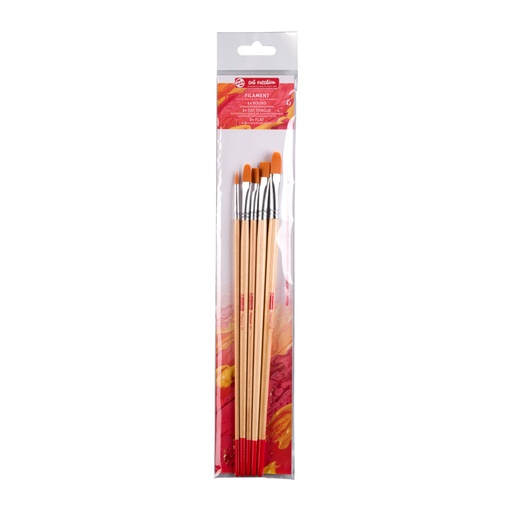 [784780] Penseel Talens Art Creation filament rond en plat set à 5 stuks