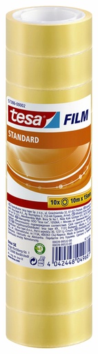 [800278] Plakband tesafilm® Standaard 10mx15mm krimp transparant 10 rollen