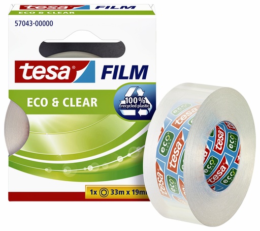[800286] Plakband tesafilm® Eco & Clear 33mx19mm transparant