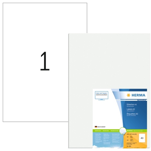 [810979] Etiket HERMA 8692 A3 420X297mm 100 etiketten