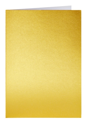 [177070] Correspondentiekaart Papicolor dubbel 105x148mm metallic goud pak à 6 stuks