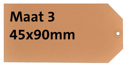 [811903] Label karton nr 3 200gr 45x90mm chamois 1000 stuks