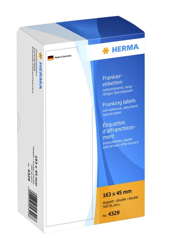 [817032] Frankeeretiket HERMA 4322 enkel 163x44mm 500stuks