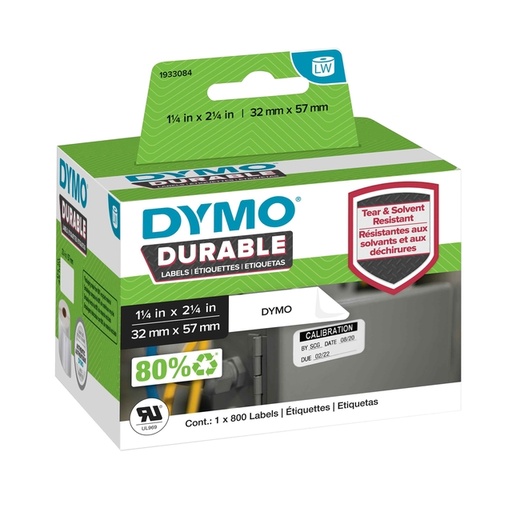 [817578] Etiket Dymo LabelWriter industrieel 32x57mm 1 rol á 800 stuks wit