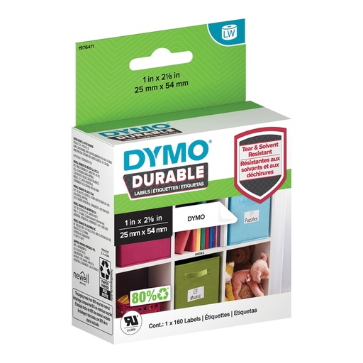 [817585] Etiket Dymo LabelWriter industrieel 25x54mm 1 rol á 160 stuks wit