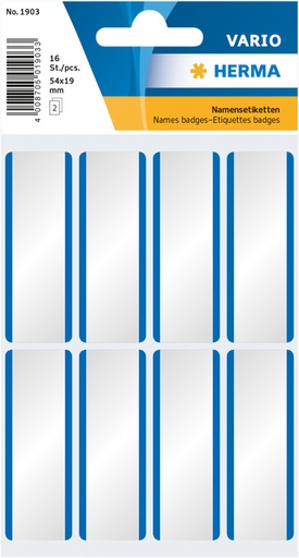 [818006] Naambadge etiket Etiket HERMA 1903 54x19mm wit blauw
