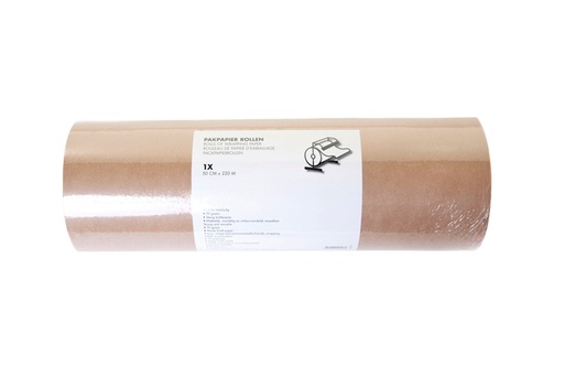 [820491] Inpakpapier IEZZY 70gram 50cmx220m kraft bruin