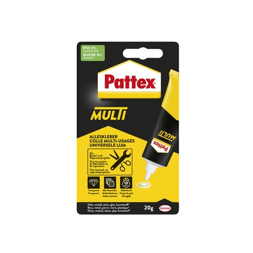 [836042] Alleslijm Pattex Multi tube 20 gram op blister