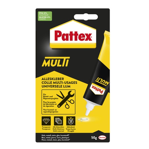 [836043] Alleslijm Pattex Multi tube 50gram op blister
