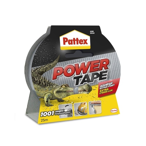 [836302] Plakband Pattex Power Tape 50mmx25m grijs