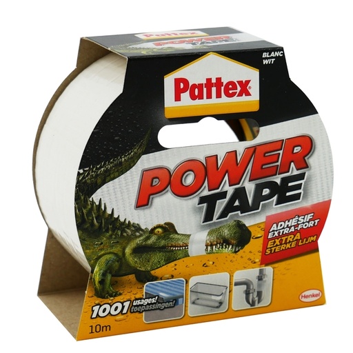 [836330] Plakband Pattex Power Tape 50mmx10m wit