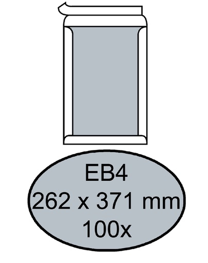 [181030] Envelop Quantore bordrug EB4 262x371mm zelfklevend wit 100 stuks