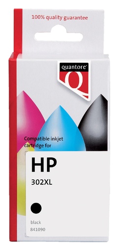 [841090] Inktcartridge Quantore alternatief tbv HP F6U68AE 302XL zwart