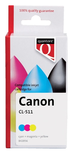 [842056] Inktcartridge Quantore alternatief tbv Canon CL-511 kleur