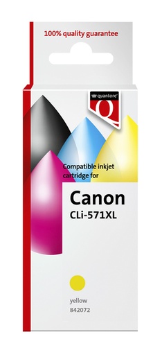 [842072] Inktcartridge Quantore alternatief tbv Canon CLI-571XL geel