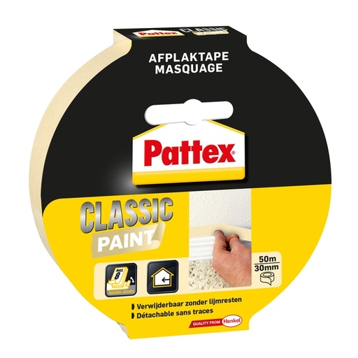[870028] Afplaktape Pattex Classic 30mmx50m creme