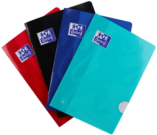 [011163] Schrift Oxford School A4 ruit 5x5mm 72 pagina's 80gr assorti