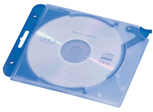 [224090] Cd opbergmap Quickflip compleet blauw 5 stuks