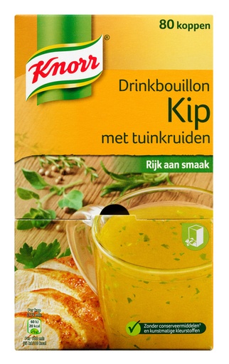 [891144] Drinkbouillon Knorr kip tuinkruiden 80 stuks