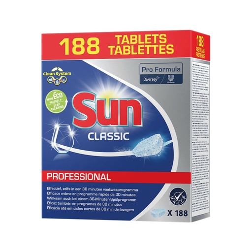[891668] Vaatwastabletten Sun Professional Classic 188 stuks